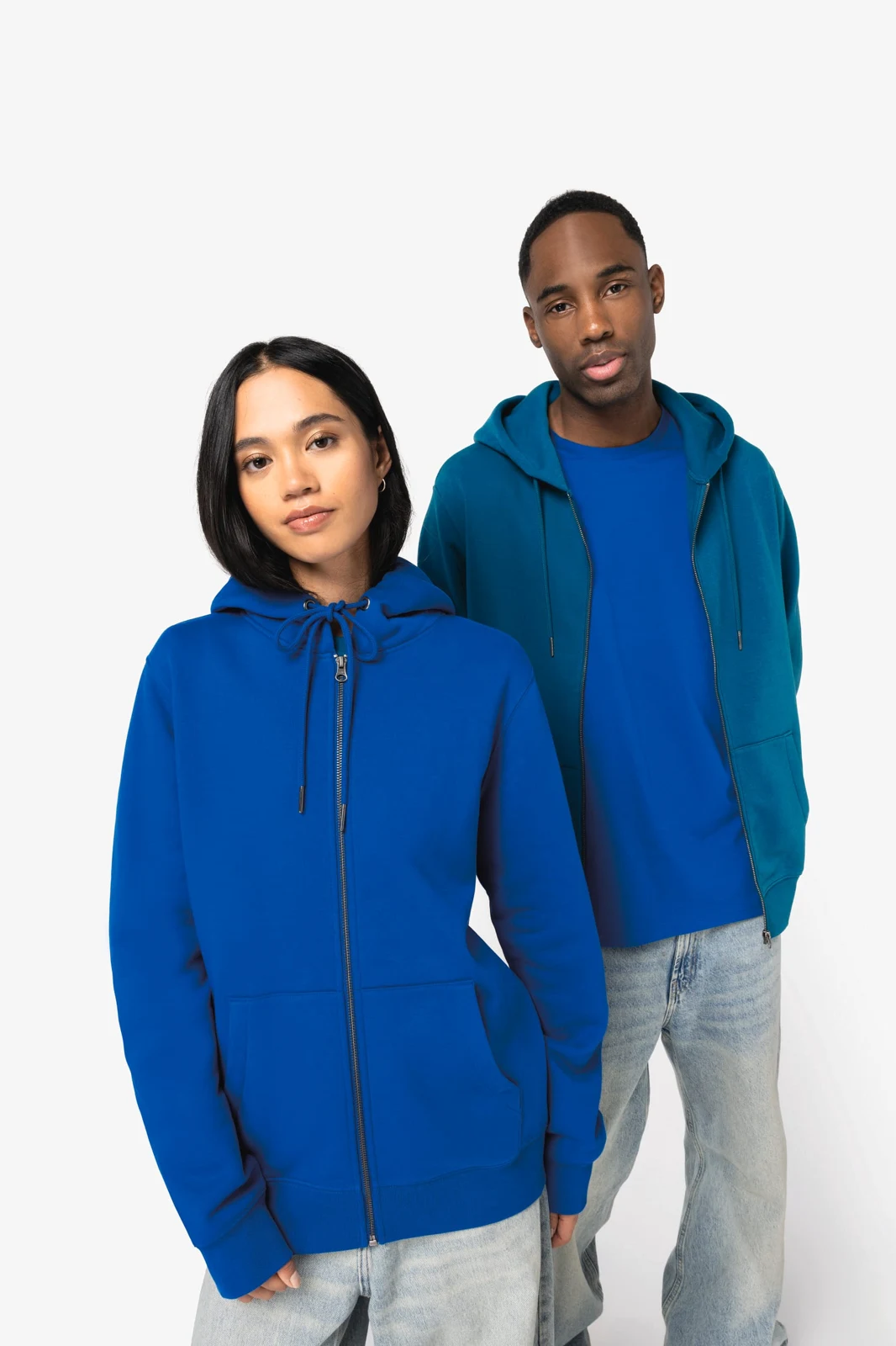 Umweltfreundliches Unisex Kapuzensweatshirt mit Reißverschluss