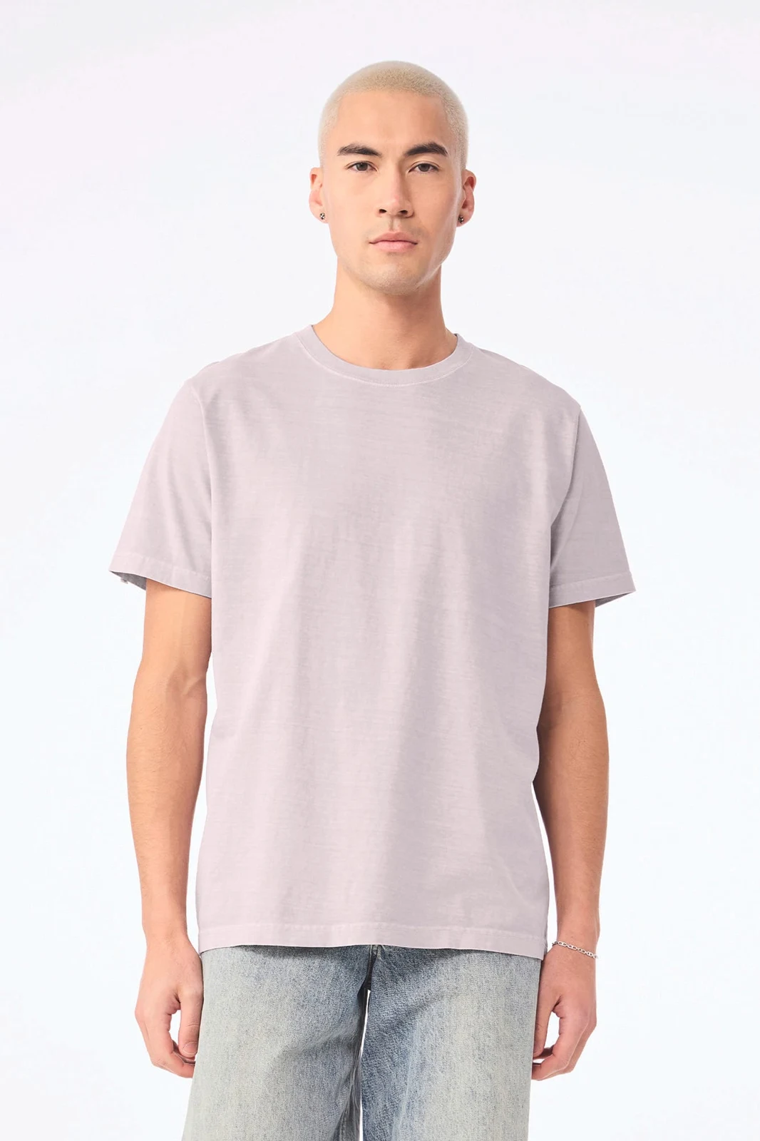 Unisex-T-Shirt aus dickem, verwaschenem Stoff