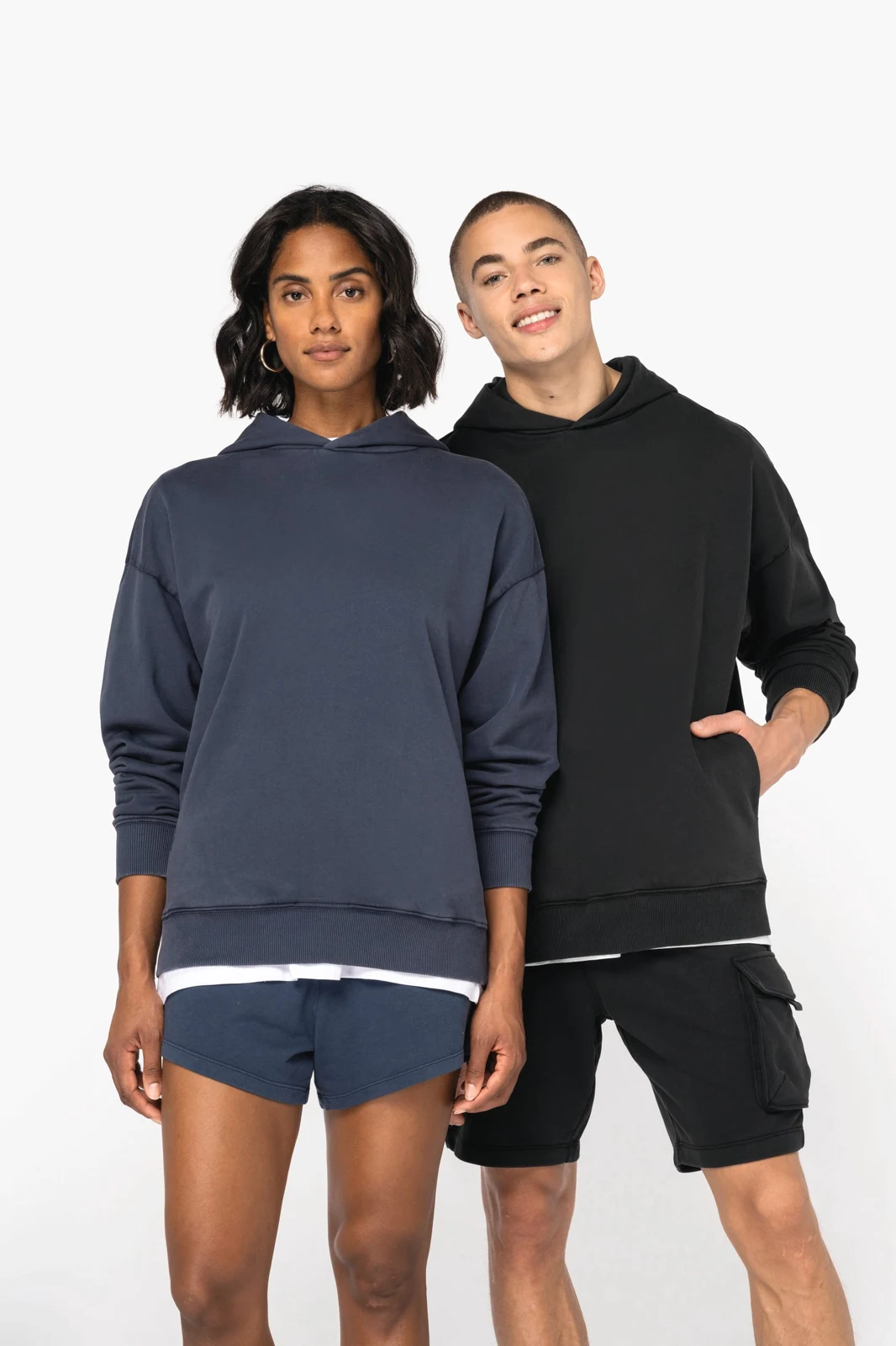 Ausgewaschenes umweltfreundliches Oversize Unisex-Kapuzensweatshirt