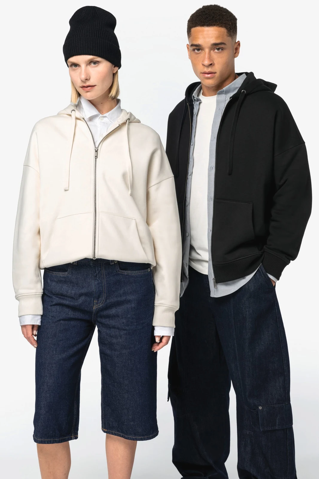 Umweltfreundliches Oversize-Unisex-Kapuzensweatshirt