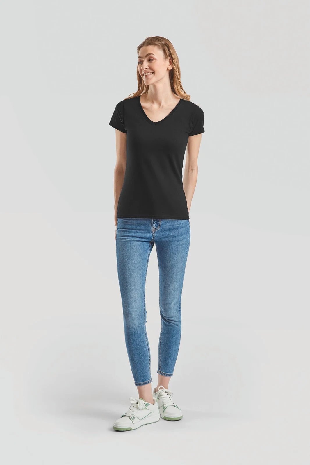 Lady-fit Valueweight V-Neck T (61-398-0)
