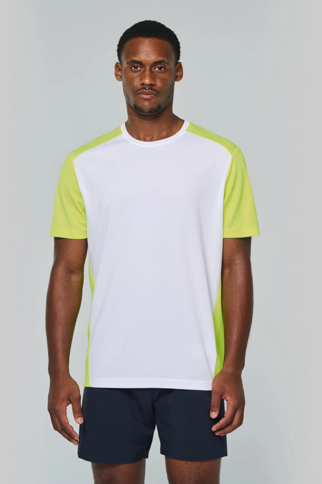 Zweifarbiges umweltfreundliches Sport-T-Shirt für Herren
