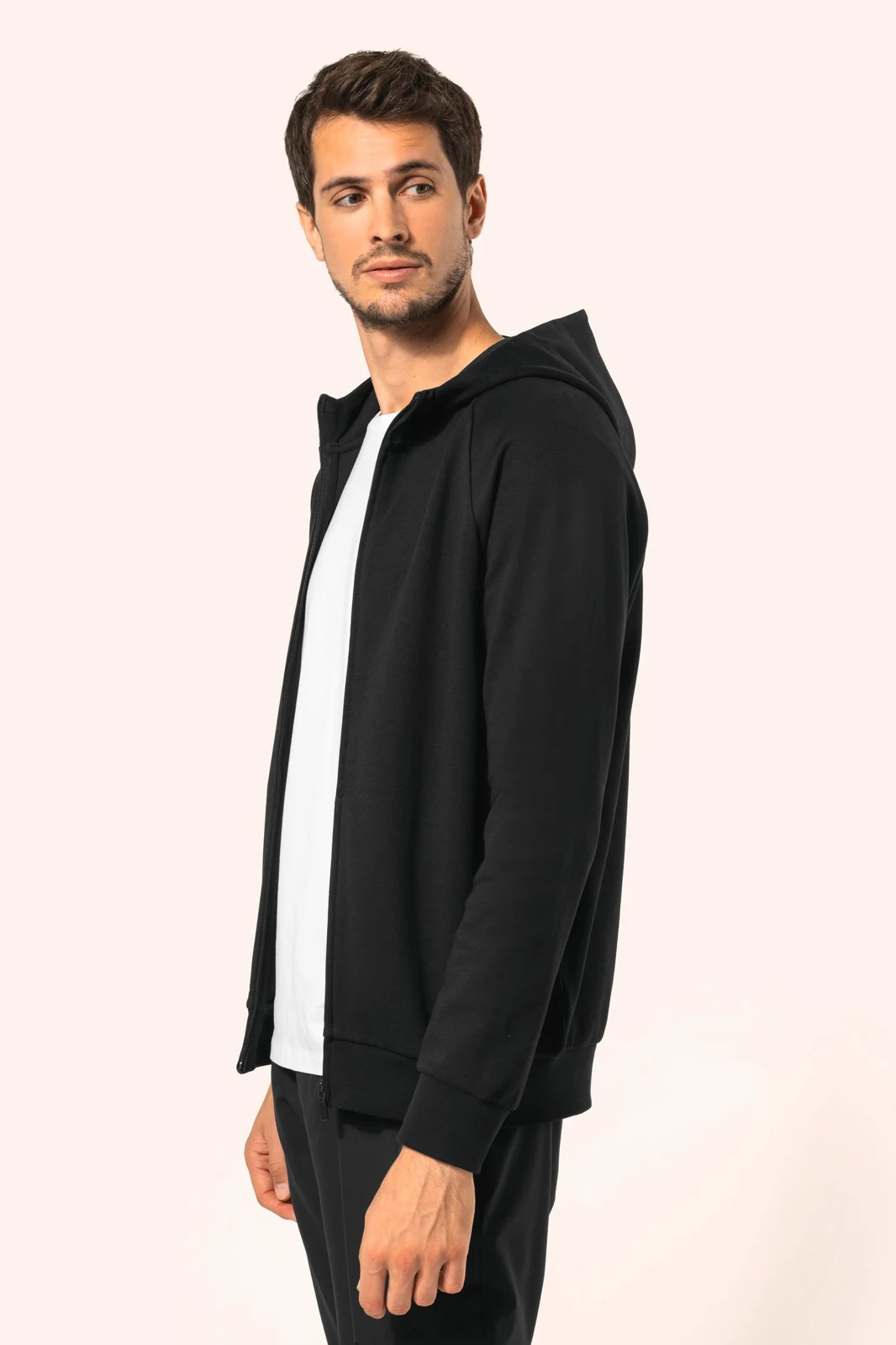 Herren-Reißverschlussjacke mit Kapuze