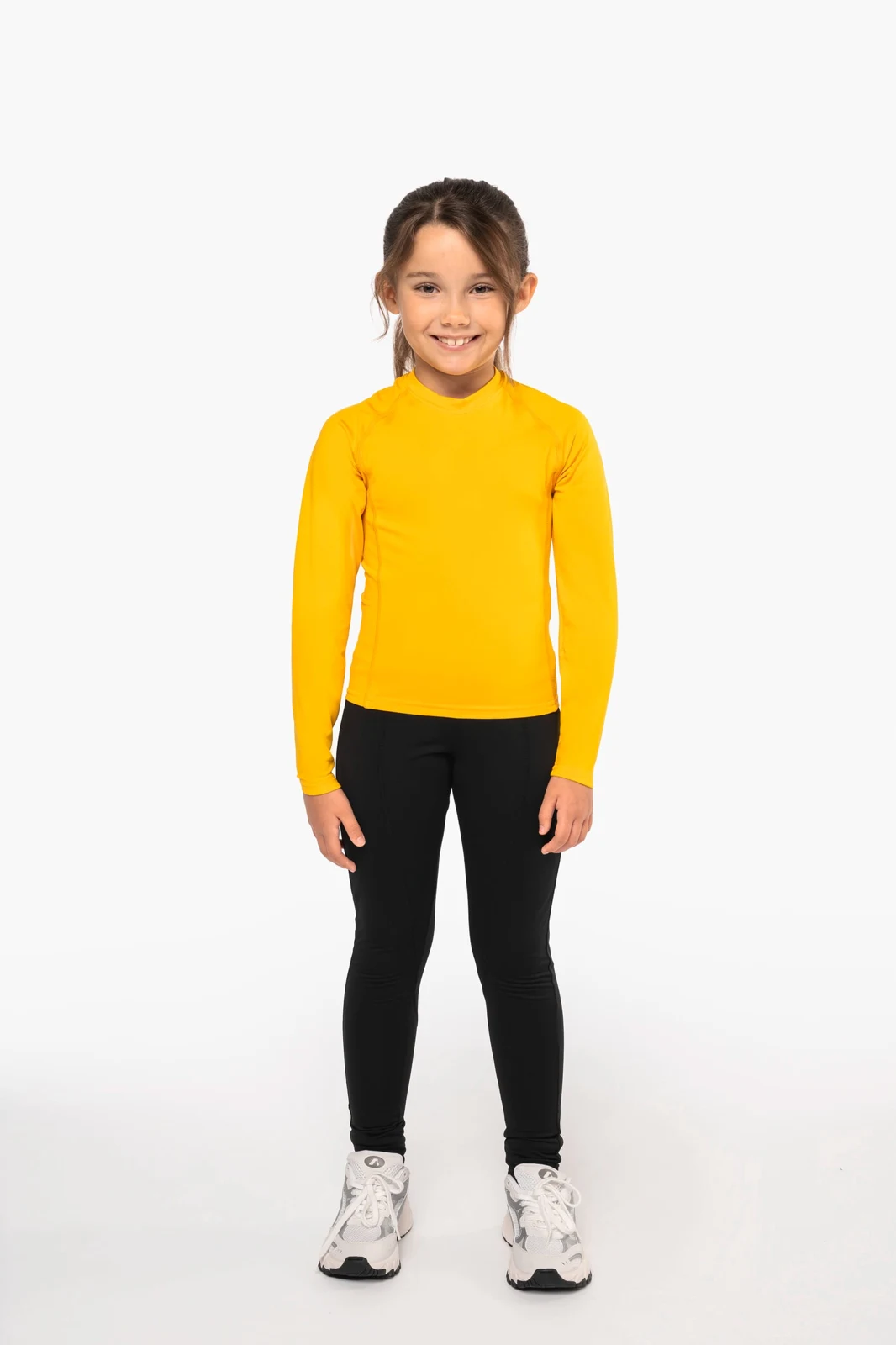 Kinder Langarm Doppelhaut T-Shirt. Schnelltrocknend