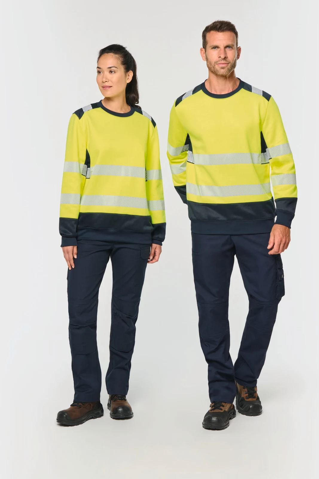 Recyceltes Sicherheitssweatshirt Rundhalsausschnitt