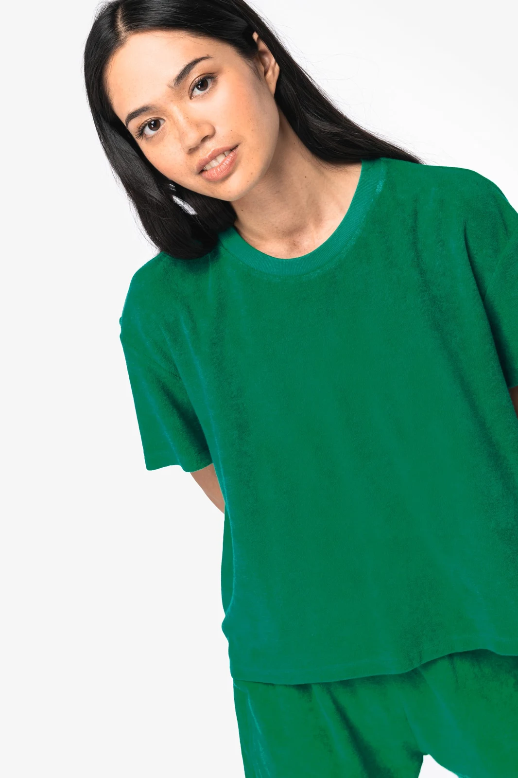 Umweltfreundliches Damen-T-Shirt aus Frottee