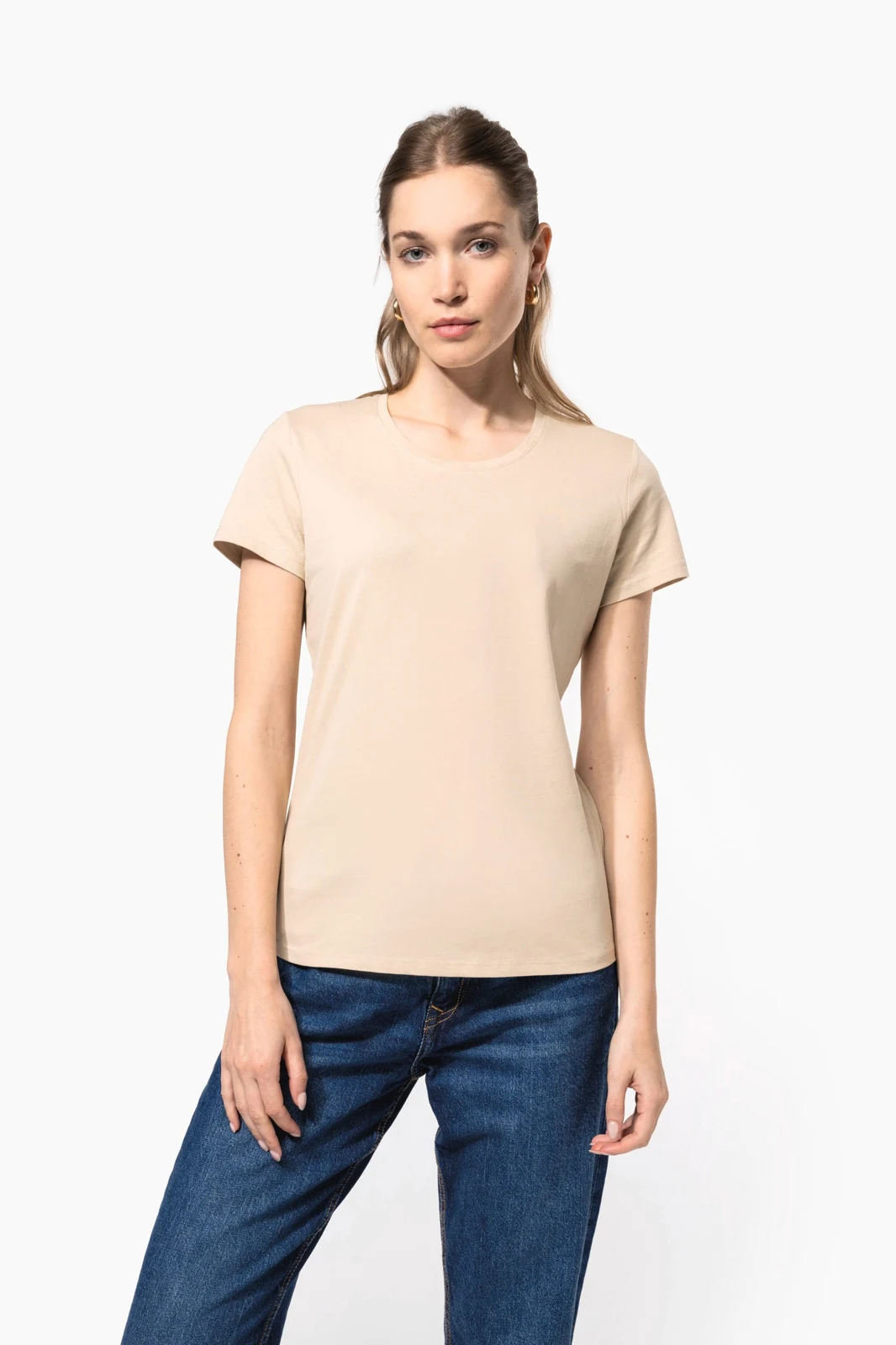 Damen-T-Shirt mit kurzen Ärmeln und Rundhalsausschnitt