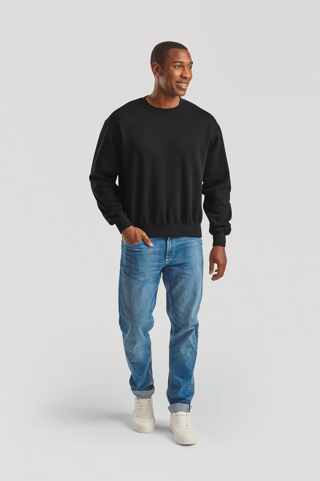Sweatshirt mit Rundhalsausschnitt aus Baumwolle für Herren
