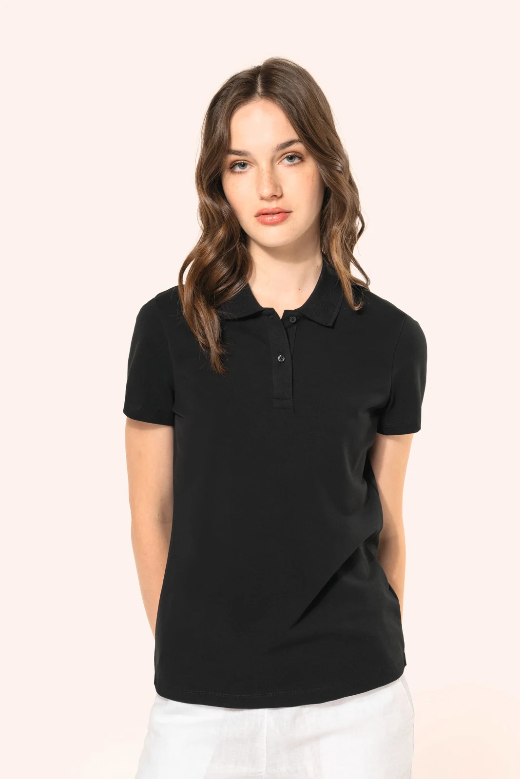 Supima® Damen-Polohemd mit kurzen Ärmeln