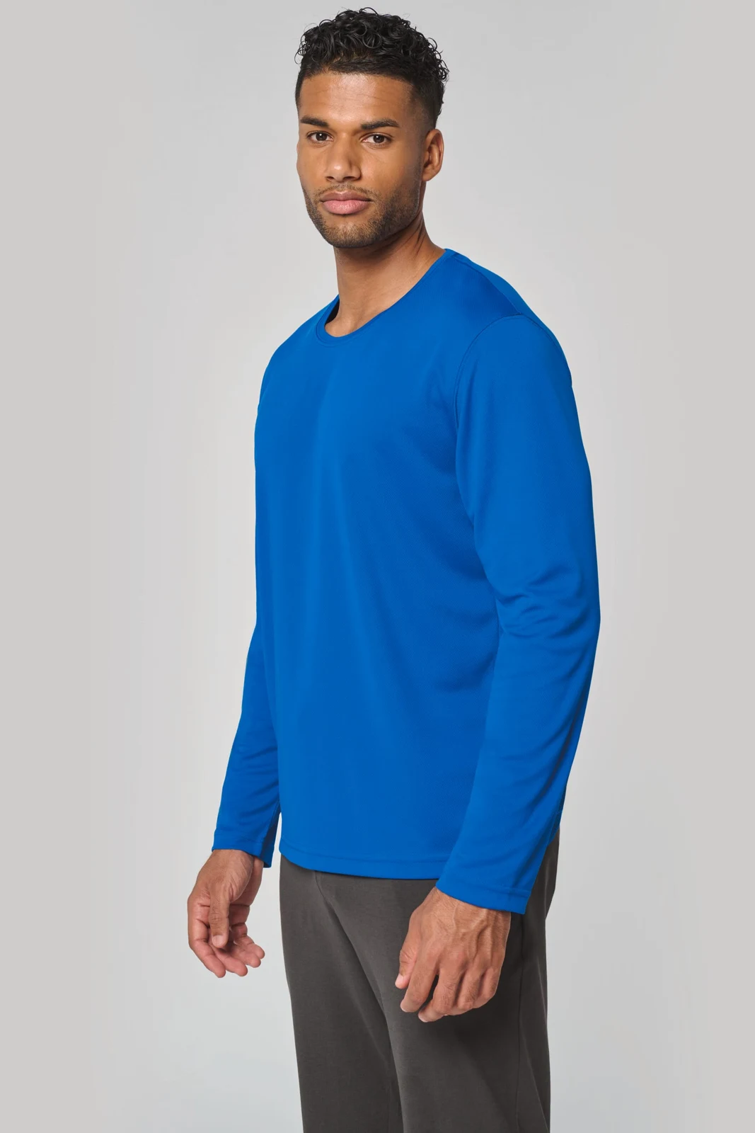 Herren Basic Sport Funktionsshirt Langarm
