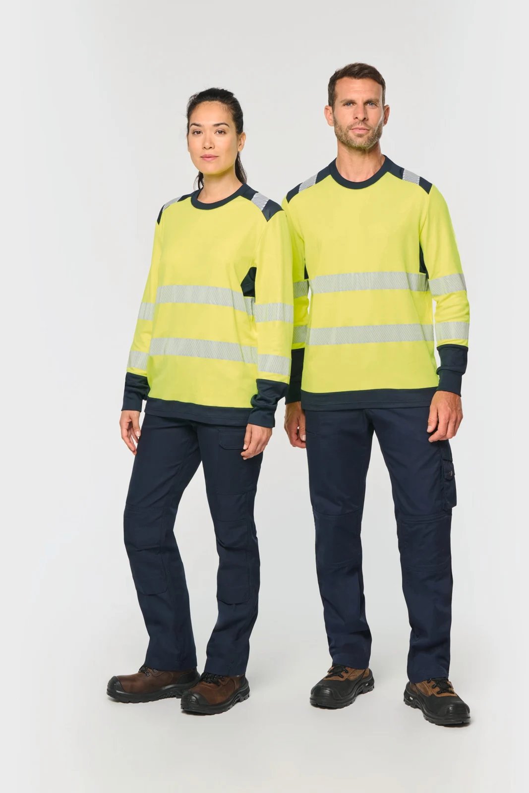 Recyceltes Sicherheits-T-Shirt mit langen Ärmeln
