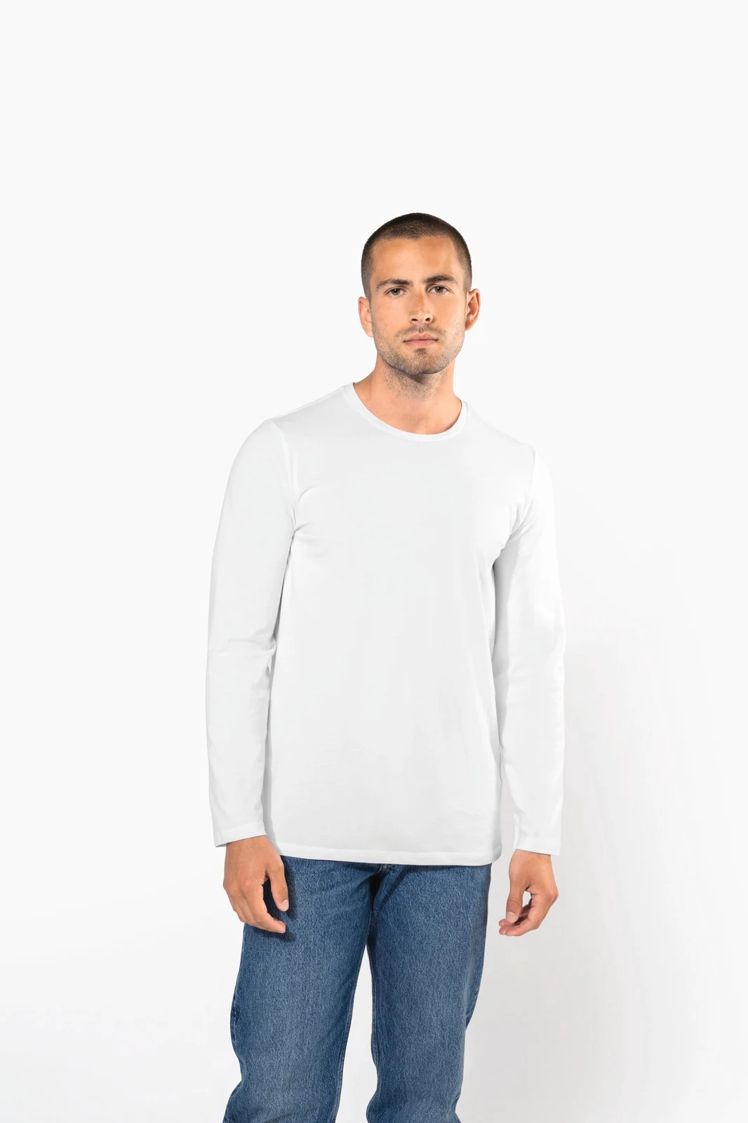 Langarm-T-Shirt mit Rundhalsausschnitt