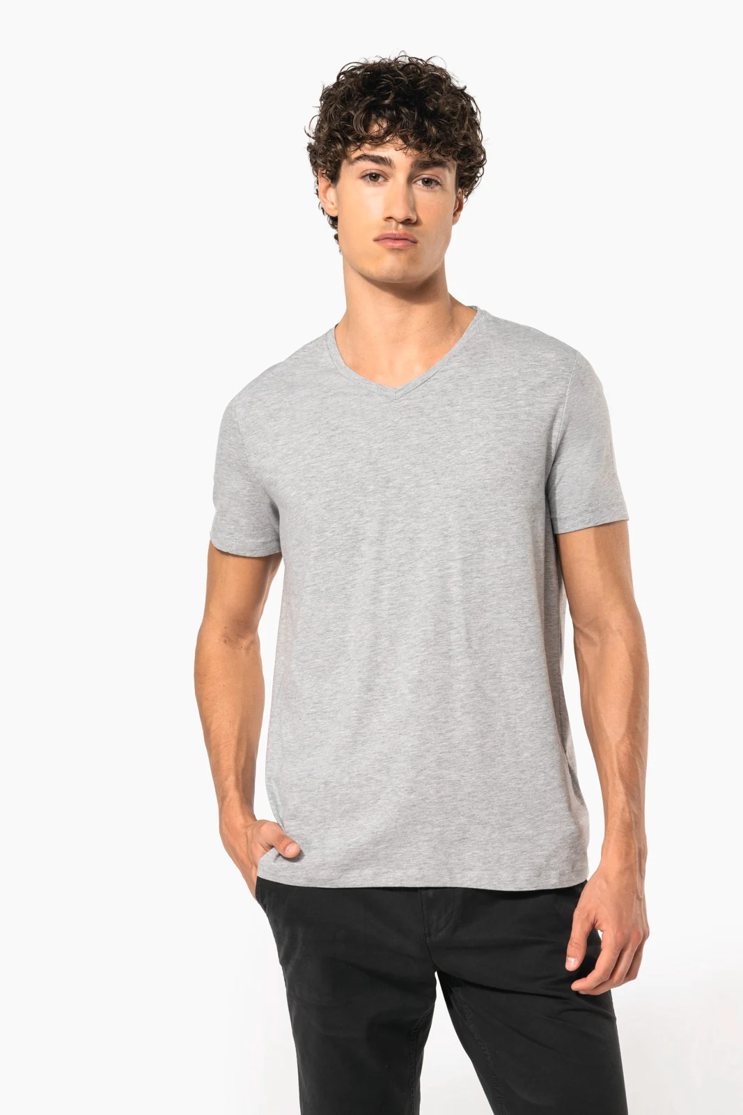 Kurzarm-T-Shirt mit V-Ausschnitt