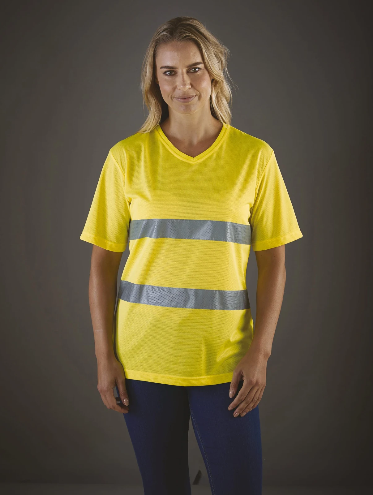 Hi-Vis Top Cool T-shirt V-Ausschnitt